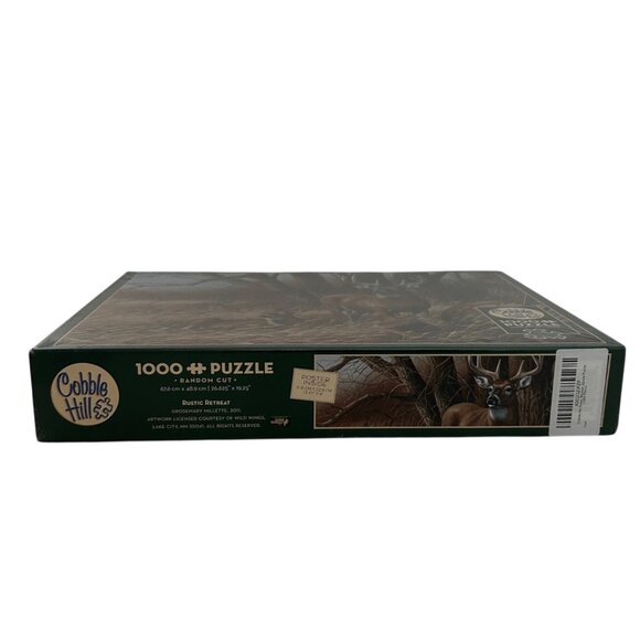 Cobble Hill Rustic Retreat Deer Wildlife 1000 Piece Jigsaw Puzzle New In Box - Picture 6 of 13